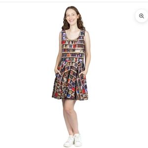 Svaha Library Shelves Skater Dress